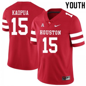 Youth Houston Cougars Christian Kaopua #15 Red Player Jerseys 861796-831