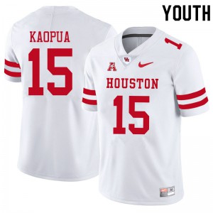 Youth Houston Cougars Christian Kaopua #15 Alumni White Jerseys 187203-902