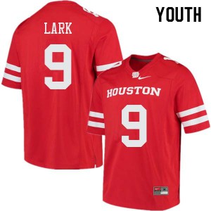 Youth Houston Cougars Courtney Lark #9 Red Football Jerseys 349439-741