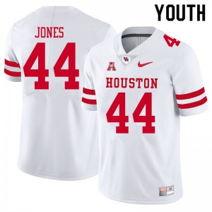 Youth Houston Cougars D'Anthony Jones #44 White Alumni Jerseys 728839-109