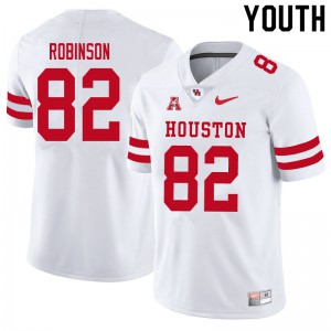 Youth Houston Cougars Dylan Robinson #83 High School White Jerseys 299616-708