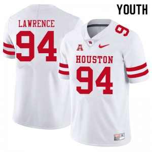 Youth Houston Cougars Garfield Lawrence #94 High School White Jersey 756628-204