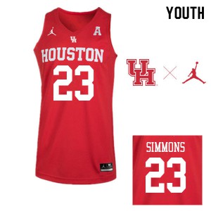 Youth Houston Cougars Jonathon Simmons #23 Jordan Brand Alumni Red Jerseys 575683-918