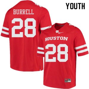 Youth Houston Cougars Josh Burrell #28 Alumni Red Jerseys 542784-250