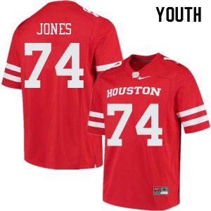 Youth Houston Cougars Josh Jones #74 Red Alumni Jersey 837240-506