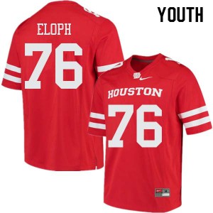 Youth Houston Cougars Kameron Eloph #76 Alumni Red Jerseys 813327-497