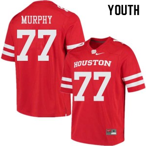 Youth Houston Cougars Keenan Murphy #77 College Red Jersey 892983-484