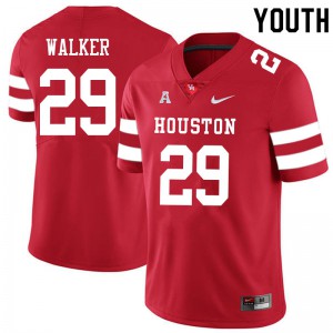 Youth Houston Cougars Kelan Walker #29 Red Player Jersey 687927-199