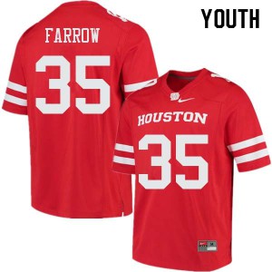 Youth Houston Cougars Kenneth Farrow #35 Red Football Jerseys 776688-402