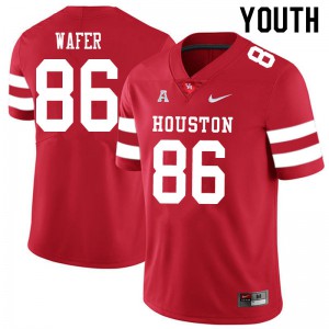 Youth Houston Cougars Khiyon Wafer #86 Red Embroidery Jersey 765150-782