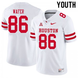 Youth Houston Cougars Khiyon Wafer #86 White Stitch Jerseys 950117-667