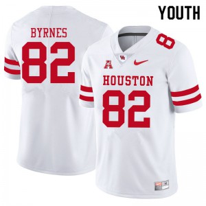 Youth Houston Cougars Matt Byrnes #82 University White Jersey 683491-768