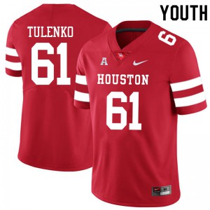 Youth Houston Cougars Michael Tulenko #61 Red Embroidery Jersey 916021-203