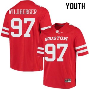 Youth Houston Cougars Nick Wildberger #97 University Red Jersey 554398-936