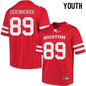 Youth Houston Cougars Parker Eichenberger #89 Football Red Jersey 304421-791