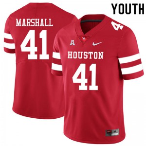 Youth Houston Cougars T.J. Marshall #41 Red College Jersey 768191-373