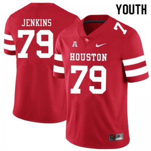 Youth Houston Cougars Tank Jenkins #79 Stitch Red Jerseys 232746-681